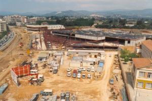 Obres de construcció del centre comercial Pryca de Reus